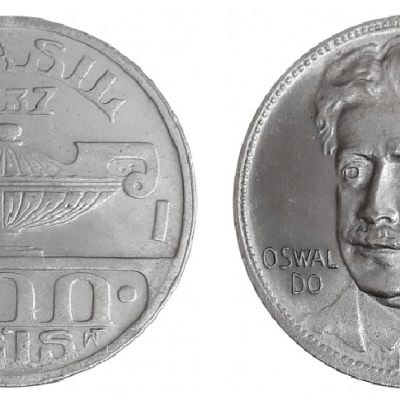 MVM 150 - Moeda 400 Reis - Cupro-Niquel - 1937 -  Oswaldo Cruz - SOB