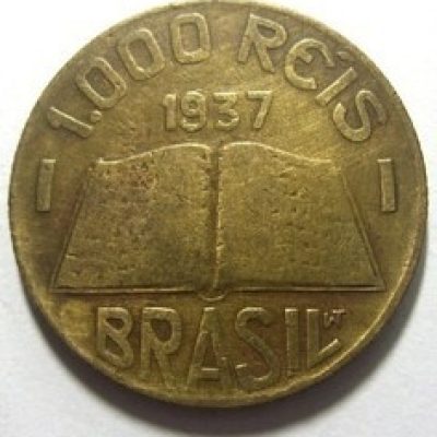 MVM 158 - Moeda 1000 réis - Bronze-Alumínio - 1937 -  José Anchieta - SOB