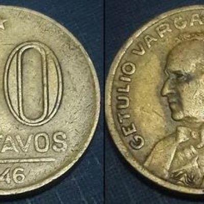 MVM 195 - Moeda 50 centavos - Bronze-Alumínio - 1946 - Getúlio Vargas - SOB