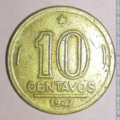 MVM 197 - Moeda 10 centavos - Bronze-Alumínio - 1947 - José Bonifácio de Andrada e Silva - SOB