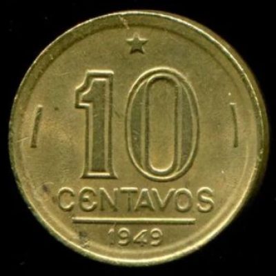 MVM 199 - Moeda 10 centavos - Bronze-Alumínio - 1949 - José Bonifácio de Andrada e Silva - SOB