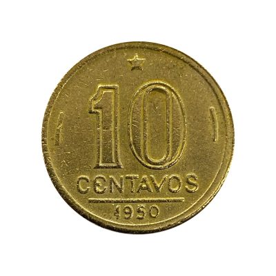 MVM 200 - Moeda 10 centavos - Bronze-Alumínio - 1950 - José Bonifácio de Andrada e Silva - SOB