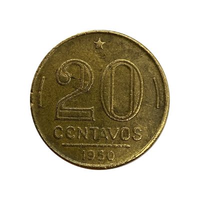 MVM 208 - Moeda 20 centavos - Bronze-Alumínio - 1950 - Ruy Barbosa - SOB
