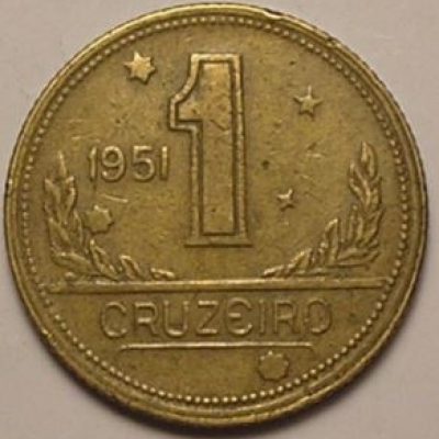 MVM 232 - Moeda 1 Cruzeiro - Bronze-Alumínio - 1951 - SOB