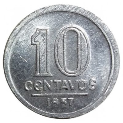 MVM 258 - Moeda 10 centavos - Alumínio - 1957 - SOB