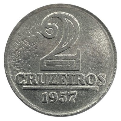 MVM 279 - Moeda 2 cruzeiros - Alumínio - 1957 - SOB