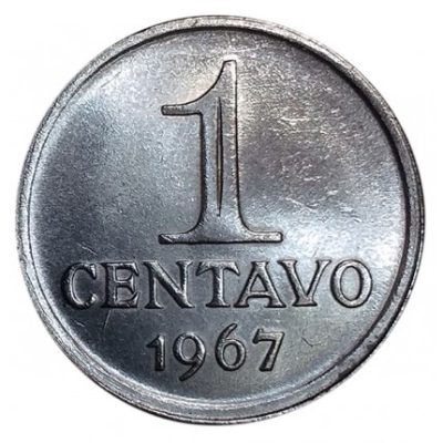 MVM 287 - Moeda 1 Centavo - Aço inoxidável - 1967 - SOB