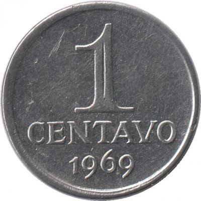 MVM 288 - Moeda 1 Centavo - Aço inoxidável - 1969 - SOB
