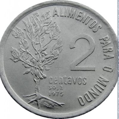 MVM 329 - Moeda 2 Centavos - Aço Inoxidável - 1975 - FAO - SOB