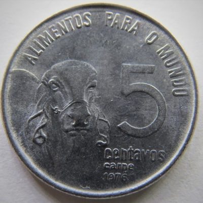 MVM 334 - Moeda 5 Centavos - Aço Inoxidável - 1976 - FAO - SOB