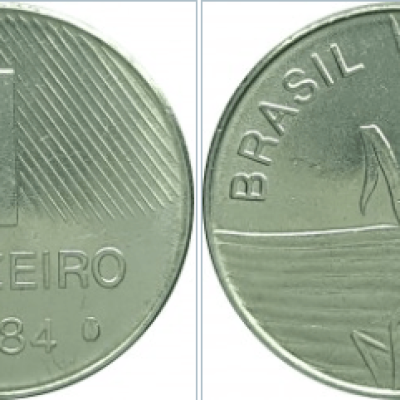 MVM 347 - Moeda 1 Cruzeiro - Cana de Açúcar - Aço Inoxidável - 1984 - FAO - SOB