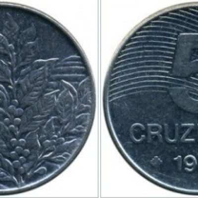 MVM 352 - Moeda 5 Cruzeiros - Café - Aço Inoxidável - 1983 - FAO - SOB