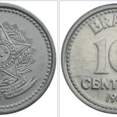 MVM 387 - Moeda 10 Centavos - Cruzado - Aço Inoxidável - 1987 - SOB