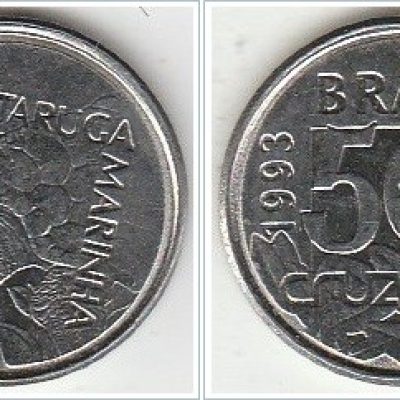MVM 426 - Moeda 500 Cruzeiros - Aço Inoxidável - Tartaruga - 1993 - SOB