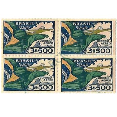 QA0034 - 3$500 - Bandeira Nacional -  FILIGRANA "N" - 1933