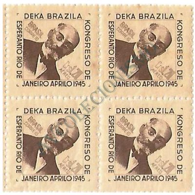 QA0058 - Congresso Brasileiro de Esperanto - Ludwig L. Zamenhof (1859-1917) - 1945