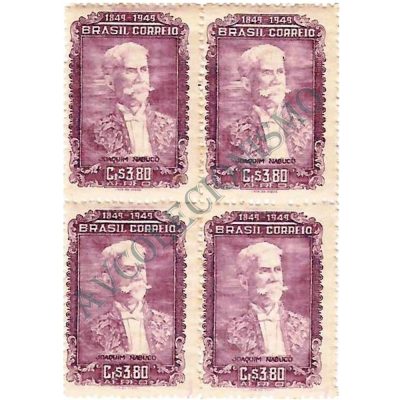 QA0074 - Centenário do Nascimento de Joaquim Nabuco - Abolicionista - 1949 - MINT