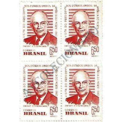QA0091 - Visita do presidente dos E.U.A. Dwight D. Eisenhower - 1960 - MINT
