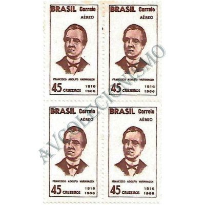 QA0105 - Sesquicentenário de Francisco A. Varnhagem (Visconde de Porto Seguro) - 1966 - MINT
