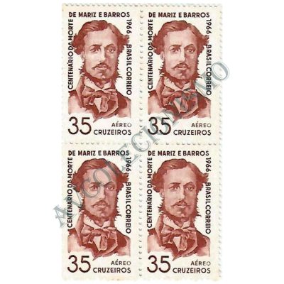 QA0109 - 100 anos da morte do Almirante Mariz e Barros - 1966 - MINT