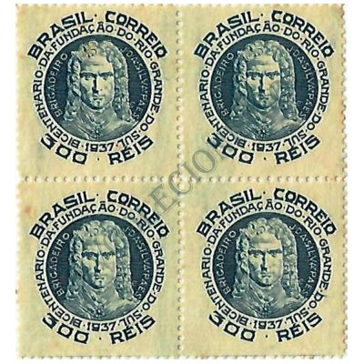 QC0125 - Bicentenário de Rio Grande/RS - Silva Paes - 1937 -  MINT