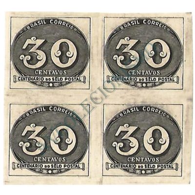 QC0180 - Centenário do Selo Brasileiro - Filigrana "Q" - 1943