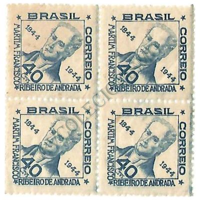 QC0194 - Centenário da morte de Martim Francisco Ribeiro de Andrade, 1775-1844, Político e Parlamentar - 1945 - MINT