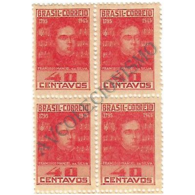QC0204 - 150 Anos do nascimento de Francisco Manoel da Silva, Autor da Música do Hino Nacional - 1945 - MINT