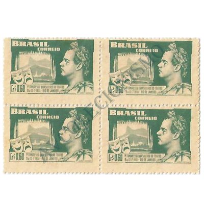 QC0265 - 1º Congresso Brasileiro de Teatro - RJ - João Caetano dos Santos - Ator - 1951 - MINT