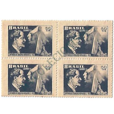 QC0290 - 100 anos do nascimento de Rodolfo Bernardelli - Escultor - 1952 - MINT