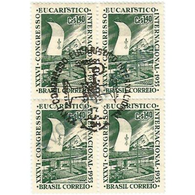 QC0365CBC - 36º Congresso Eucarístico Internacional, RJ e visita do Cardeal Legado Bento Aloisi Masella - 1955 - CBC