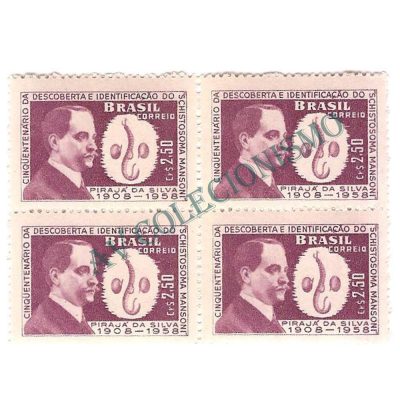 QC0445 - Cinquentenário da Descoberta do "Schistosoma Mansoni" por Pirajá da Silva (1863-1961) - 1959 - NNN