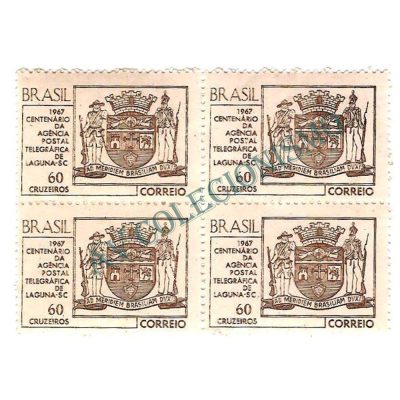 QC0563 - Centenário da Agência Postal-Telegráfica de Laguna (SC) - 1967 - NNN