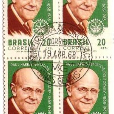 QC0593CPD - Centenário de nascimento de Paul Percy Harris, Fundador do Rotary - 1968 - MINT