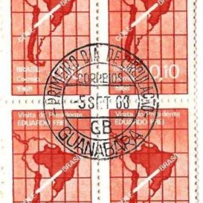 QC0605CPD - Visita do presidente do Chile Eduardo Frei - 1968 - MINT