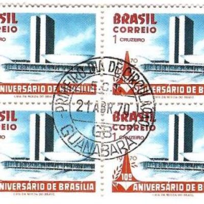 QC0671CPD - 10º Aniversário da Fundação de Brasília/DF - 1970 - MINT