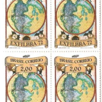 QC0752 - 4ª Exposição Interamericana de Filatelia - Mapa-mundi - 1972 - NN