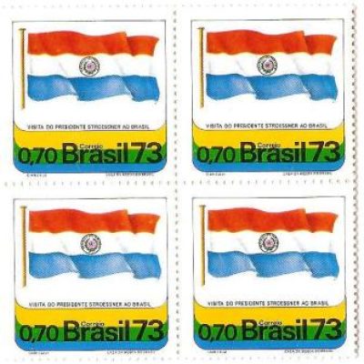 QC0777 - Visita do presidente General Alfredo Stroessner, do Paraguai - 1973 - MINT