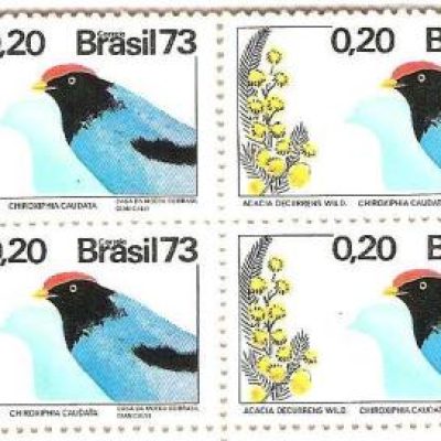 QC0781 - Flora e Fauna - Acácia e Tangará - 1973 - MINT