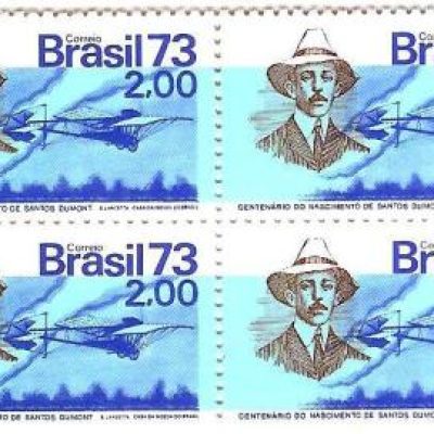 QC0794 - Centenário do nascimento do inventor do avião, Alberto Santos Dumont - 1973 - MINT