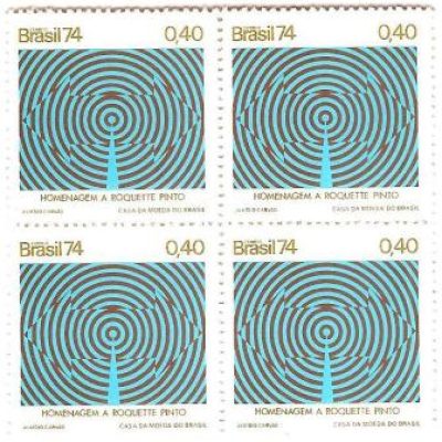 QC0836 - Homenagem aos meios de comunicação: Imprensa, Rádio e TV - 1974 - MINT