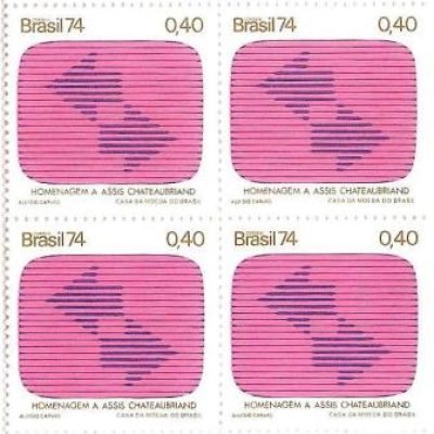QC0837 - Homenagem aos meios de comunicação: Imprensa, Rádio e TV - 1974 - MINT