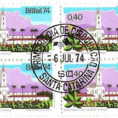 QC0849CPD - Bicentenário do Colégio Caraça (Santa Bárbara, MG) - 1974 - NN
