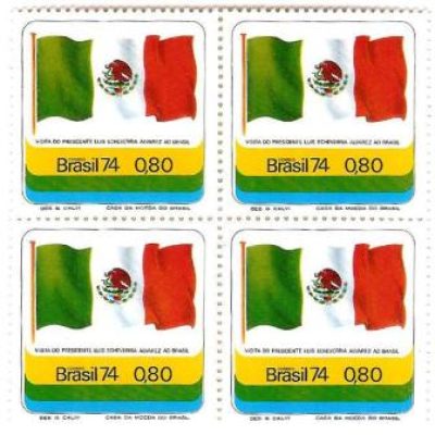 QC0852 - Visita do Presidente do México, Luis Echeverria Alvarez - 1974 - MINT