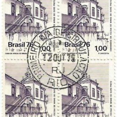 QC0957CPD - Centenário da Escola de Minas de Ouro Preto - 1976 - MINT
