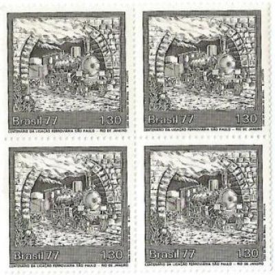 QC0991 - Centenário da ligação ferroviária São Paulo - Rio de Janeiro - 1977 - MINT