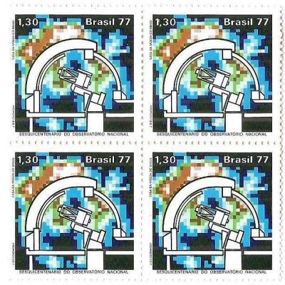 QC1008 - Sesquicentenário do Observatório Nacional Rio de Janeiro - 1977 - MINT