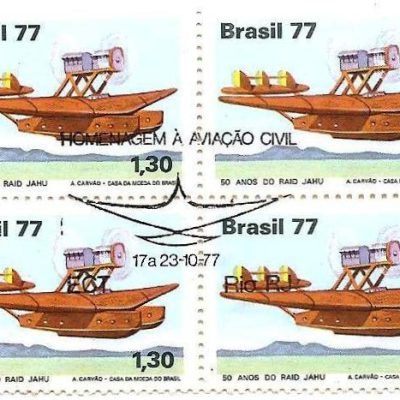 QC1009CBC - Homenagem à Aviação Civil - Raid Jahu - 1977 - MINT