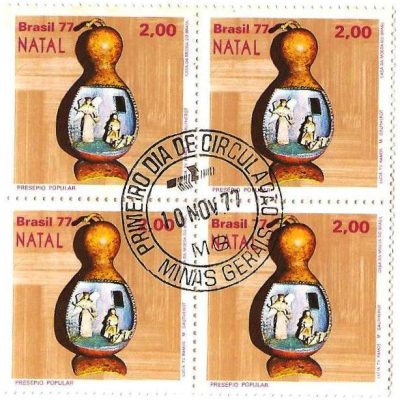 QC1014CPD - Natal - Presépios Populares - Anjo a Maria - 1977 - MINT