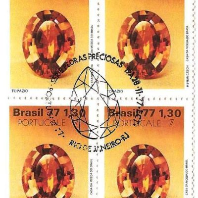 QC1016CBC - Pedras Preciosas Portugal e Exposição Filatélica do Porto - Topázio - 1977 - MINT